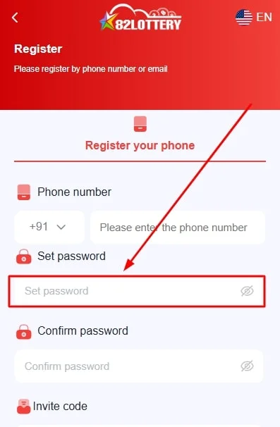 enter your registered password